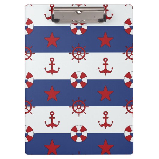 航海のな星条旗パターン クリップボード (正面)