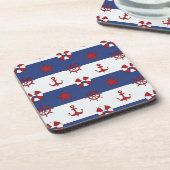 航海のな星条旗パターン コースター (左側)
