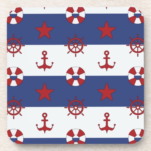 航海のな星条旗パターン コースター (正面)