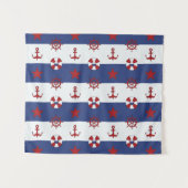 航海のな星条旗パターン タペストリー (正面(横))