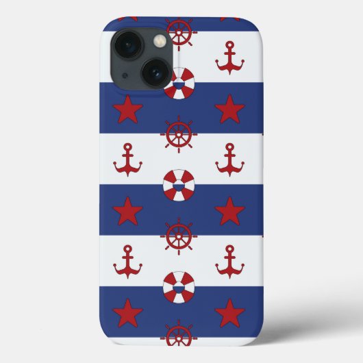 航海のな星条旗パターン Case-Mate iPhoneケース (裏面)