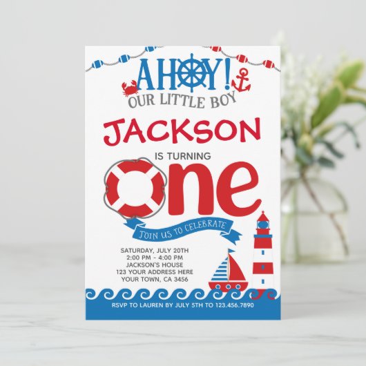 航海のな最初誕生日 招待状 (スタンド正面)