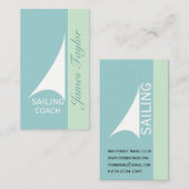 航海のな水のミニマルな帆ボートの航行 名刺 (正面/裏面)