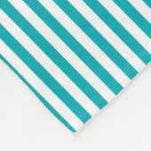 航海のな水の青い黄色のストライプのいかりのカスタム フリースブランケット (角)