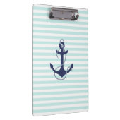 航海のな水及び白のストライプの濃紺のいかり クリップボード (右)
