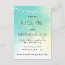 航海のな水彩画のリハーサルの夕食の招待状 招待状