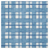 航海のな水彩画の手塗りの格子縞パターン ファブリック (見本)