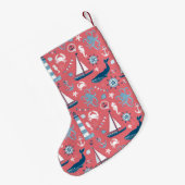 航海のな海は上がりました スモールクリスマスストッキング (裏面 (吊り時))