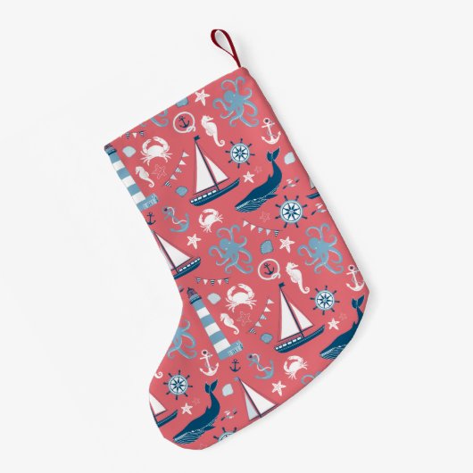 航海のな海は上がりました スモールクリスマスストッキング (裏面 (吊り時))