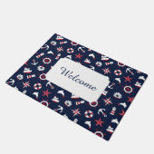 航海のな海パターン|はあなたの文字を加えます ドアマット (アングル)