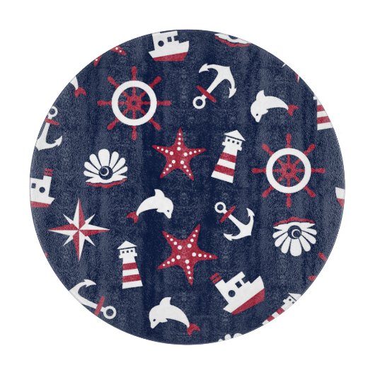 航海のな海パターン カッティングボード (正面)