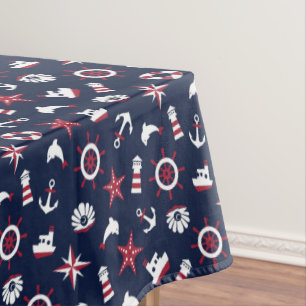 航海のな海パターン テーブルクロス