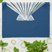 航海のな海岸の貝 キッチンタオル (折り畳み)