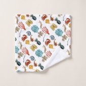 航海のな海老化する珊瑚モンスターパターンヴィンテージ バスタオルセット (ウォッシュタオル)