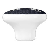 航海のな海軍カーボン繊維のプリントのクロム海賊 セラミックノブ (側面)