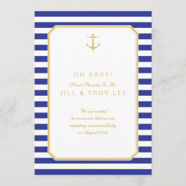 航海のな海軍及び金ゴールドの妊娠の発表 案内状