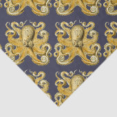 航海のな海軍及び黄色いヴィンテージのタコ 薄葉紙 (詳細)