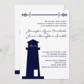 航海のな海軍灯台結婚式招待状 招待状 (正面/裏面)