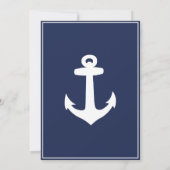 航海のな濃紺および白の結婚式招待状 招待状 (裏面)