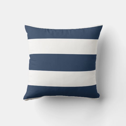 航海のな濃紺そして白くストライプのな枕 クッション (裏面)