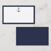 航海のな濃紺のいかりの結婚式 プレイスカード (正面/裏面)