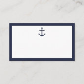 航海のな濃紺のいかりの結婚式 プレイスカード (正面)