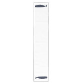 航海のな濃紺のクジラ ミディアムテーブルランナー (正面)