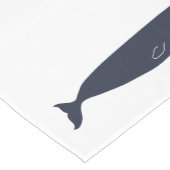 航海のな濃紺のクジラ ミディアムテーブルランナー (コーナー)