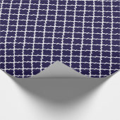 航海のな濃紺のクローバーパターンギフト用包装紙 ラッピングペーパー (角)