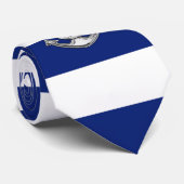 航海のな濃紺のストライプのクロムライフセーバー ネクタイ (ロール)