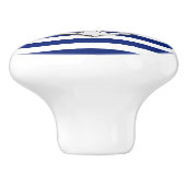 航海のな濃紺のストライプのプリントのクロムいかり セラミックノブ (側面)
