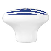航海のな濃紺のストライプのプリントのクロムコンパス セラミックノブ (側面)