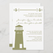 航海のな灯台いかりの賢人の結婚式招待状 招待状 (正面/裏面)