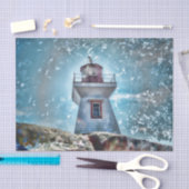 航海のな灯台青緑の写真の芸術 薄葉紙 (クラフト)