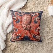 航海のな珊瑚のヴィンテージのタコ クッション (ブランケット)