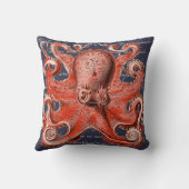 航海のな珊瑚のヴィンテージのタコ クッション (裏面)