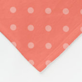 航海のな珊瑚の水玉模様パターン濃紺のいかり フリースブランケット (角)