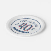 航海のな第40誕生日 ペーパープレート (アングル)