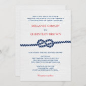 航海のな結び目の結婚式招待状 招待状 (正面/裏面)