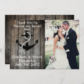 航海のな結婚式の写真のサンキューカード サンキューカード (正面/裏面)