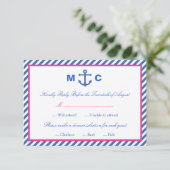 航海のな結婚RSVPカード 出欠カード (スタンド正面)