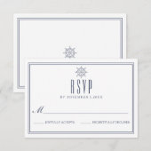 航海のな結婚RSVP 出欠カード (正面/裏面)