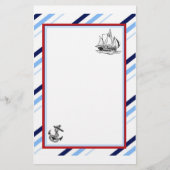 航海のな船及びいかりの文房具 便箋 (正面)