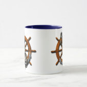 航海のな船車輪およびいかり マグカップ (中央)