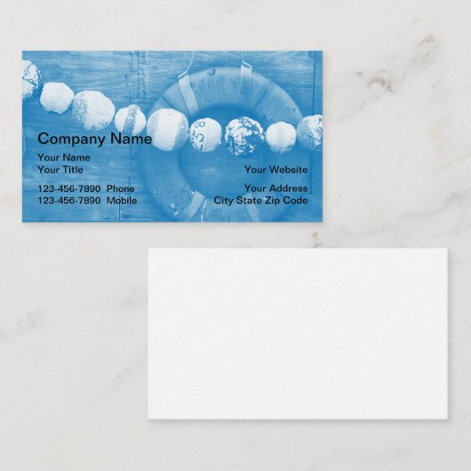 航海のな船遊びの名刺 名刺 (正面/裏面)