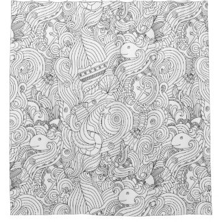 航海のな落書き シャワーカーテン