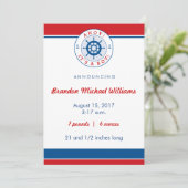 航海のな誕生の発表、男の子 案内状 (スタンド正面)