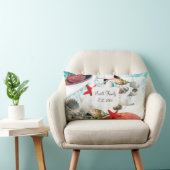 航海のな貝殻のいかりのヒトデのビーチのテーマ ランバークッション (椅子)