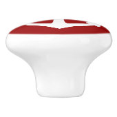 航海のな赤のクラシックで白いいかり セラミックノブ (側面)