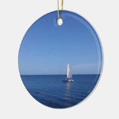航海のな陶磁器のクリスマスのハンガー セラミックオーナメント (左)